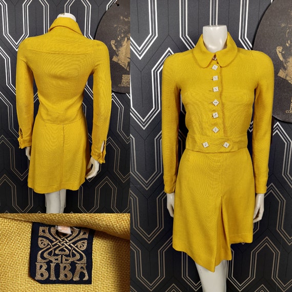 Iconic Original 1969 Biba Yellow Linen Suit - Good Condition - Only 795 Pounds!