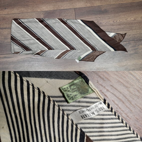 Original 1973 Big Biba Stripey Long Point Neck Scarf - Fair Condition - Only 75 Pounds!