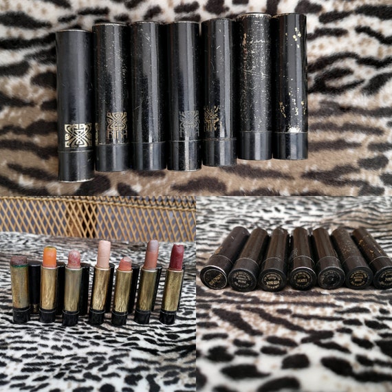 Original 1970's Biba Used Lipsticks X7 - Mixed Conditions - Only 75 Pounds