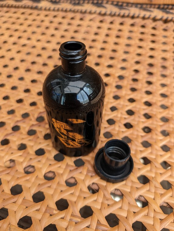 Original 1970s Biba Bottle Of Mens Herb Aftershave Glass Bottle - Good Condition - Only 45 Pounds!