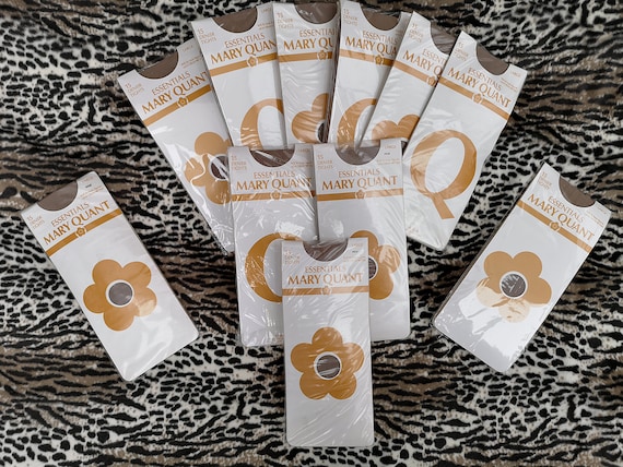 5X Deadstock Original 1980's Mary Quant Essentials Denier Tights In Colour Mist - Mint Unused Condition - Only 20 pounds Set Of Five!