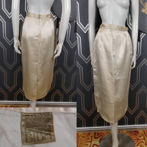 Original 1975 Biba Ivory Acetate Satin Skirt - Fair Condition - Only 35 Pounds!
