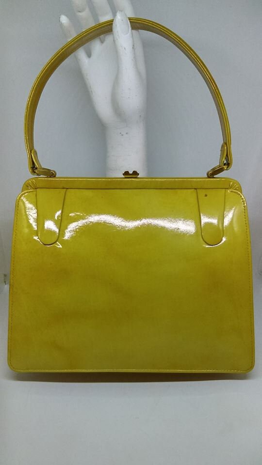 Original 1960's Lodix Mustard Yellow Handbag Complete Great Condition Only 85 Pounds!