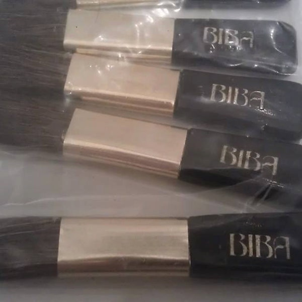 Original 1970s Biba Small Makeup Brushes - Pack Of Five - Great Condition Part Of Bankrupt Stock - Only 5 pounds!