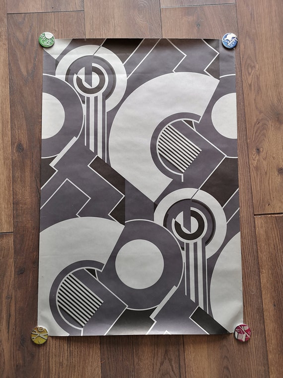 Original 1970s Biba Art Deco Target Wallpaper Sheet - Great Condition Unused - Only 45 Pounds Each!