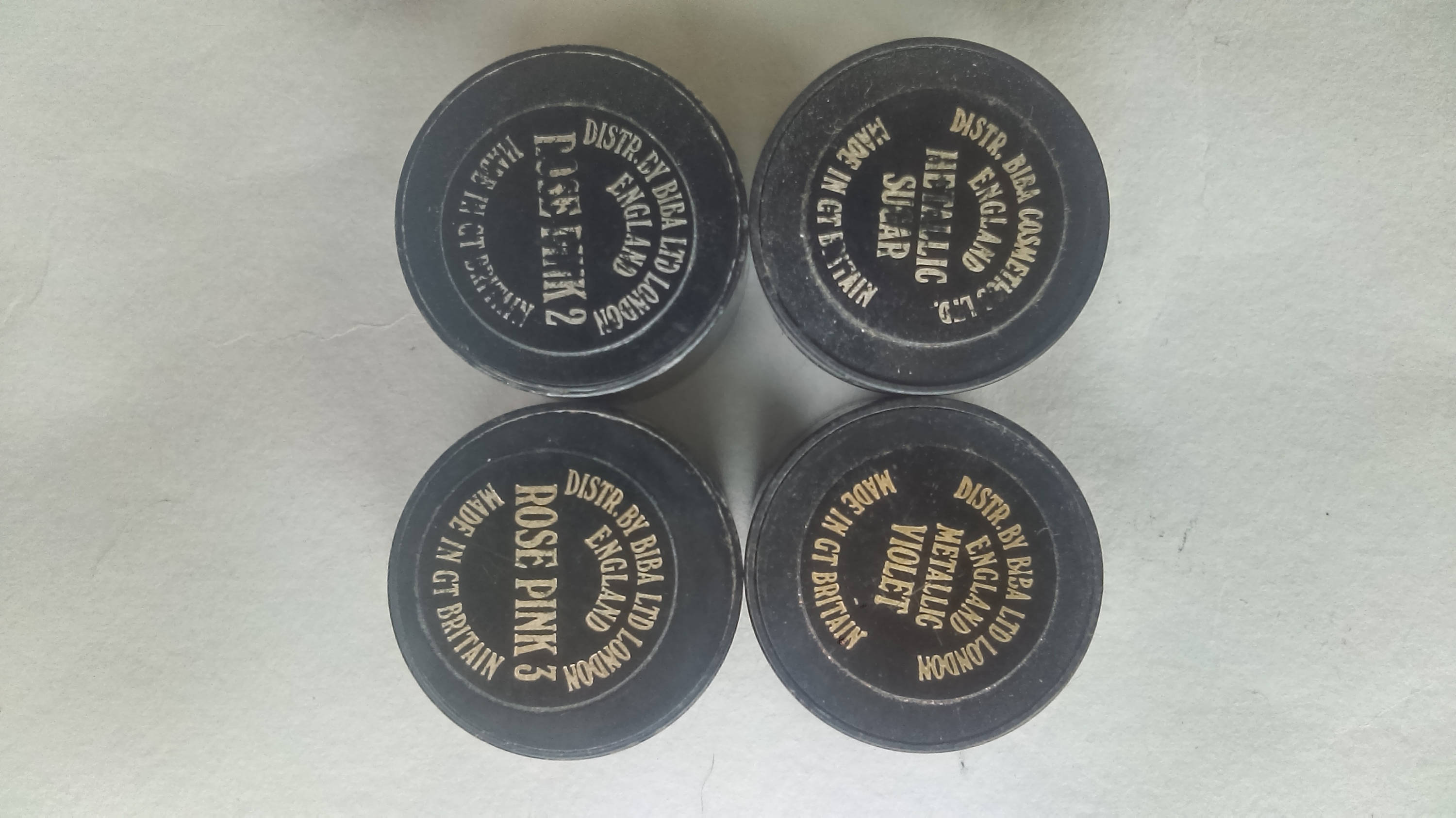 Original Biba Lip Gloss Pots x4 Good Condition Only 20 pounds!