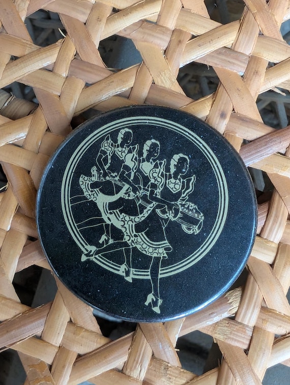 Original 1970s Biba Round Tin Badge Featuring The Foodhall Logo - Good Condition - Only 35 Pounds!