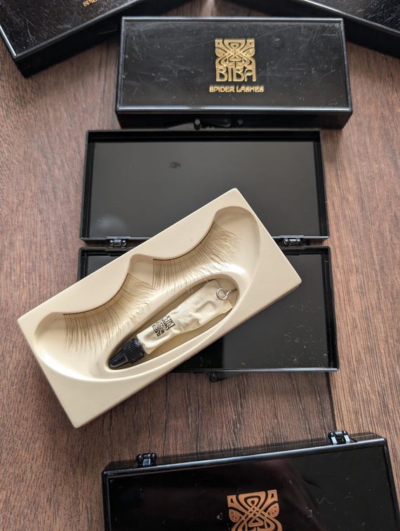 Original 1970s Biba Honey Spider Eyelash Set - Good Condition - Only 35 Pounds Each!