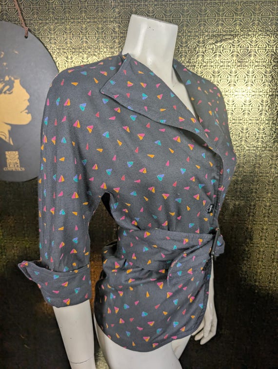 Original 1974 Biba Novelty Print Cotton Jacket / Top - Good Condition - Only 245 Pounds!