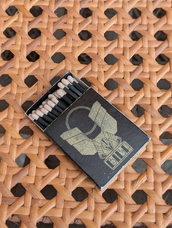 Original 1973 Biba Box Of Matches Featuring The Men's Department Logo  - Good Condition - Only 35 Pounds!