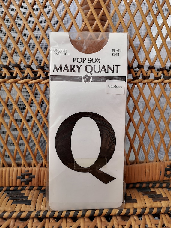 Deadstock Original 1980's Mary Quant Brown Starkers Design Pop Sox  - Mint Unused Condition - Only 8 pounds!