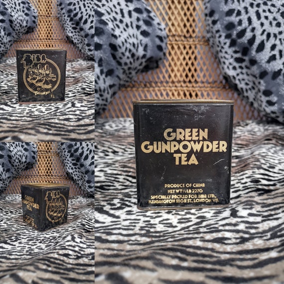 Original 1973 Biba Foodhall Green Gunpowder Tea Tin - Good Condition - Only 55 Pounds!