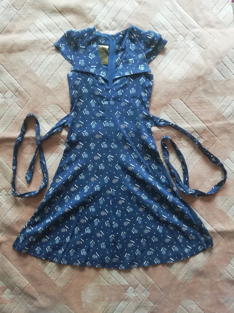 biba blue dress
