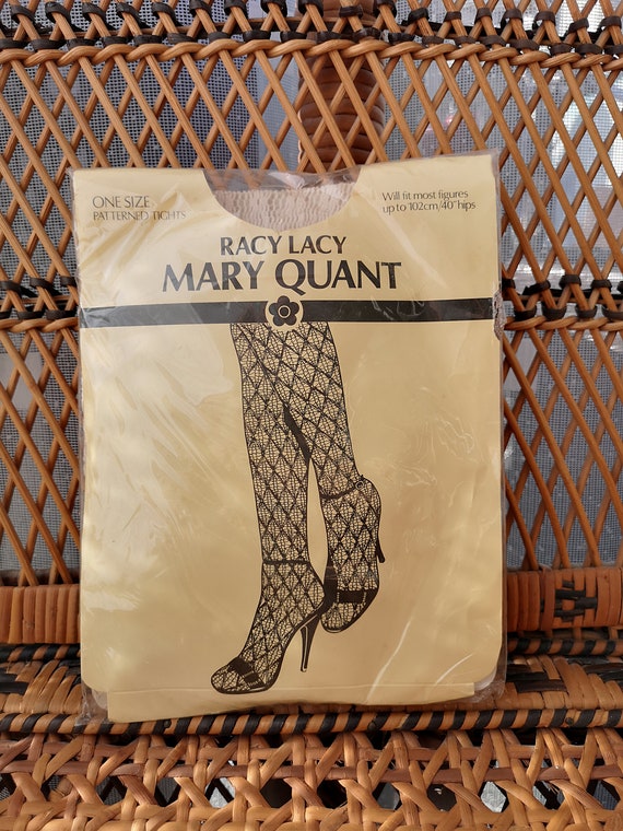 Deadstock Original 1980's Mary Quant Racy Lacy Fishnet Design Tights - Good Unused Condition - Only 8 pounds!