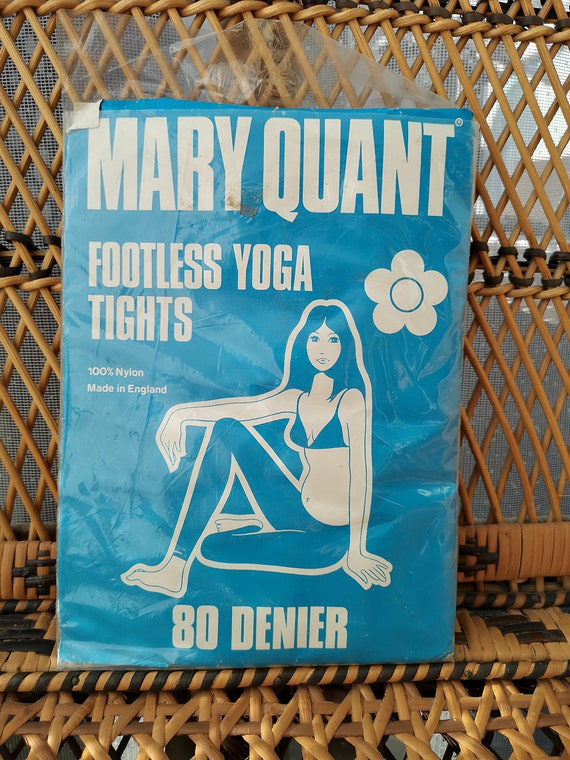 Deadstock Original 1970's Mary Quant Footless Yellow Yoga Tights - Good Unused Condition - Only 25 pounds!