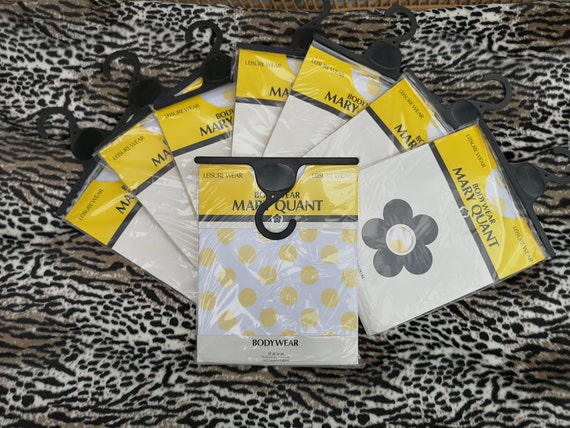 Deadstock Original 1980's Mary Quant Yellow & White Lace Bodystocking - Mint Unused Condition - Only 5 pounds each!