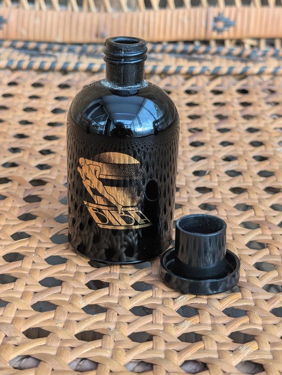Original 1970s Biba Mens Lime Skin Freshener Glass Bottle - Good Condition - Only 55 Pounds!