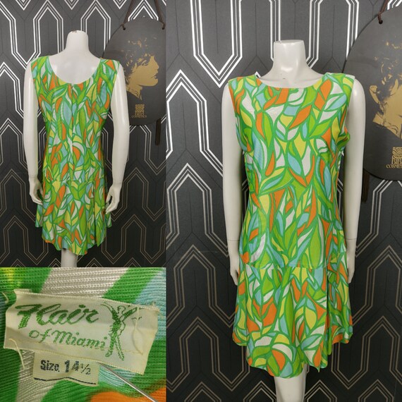 Original 1960's Psychedelic Print Volup Playsuit - Good Condition - Only 65 Pounds!