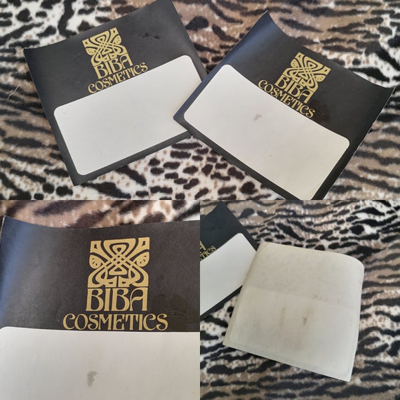 Original 1970s Biba Inbound Cosmetics Label Stickers - Fair Condition - Only 10 Pounds Each!