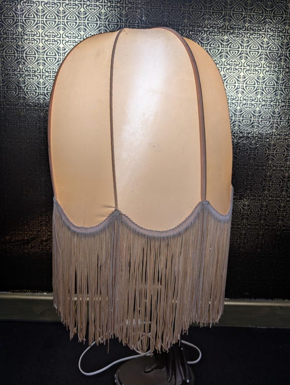 Original 1960s Biba Rare Large Gold Yellow Satin Coloured Long Fringe Lampshade - Good Condition -  Only 345 Pounds!