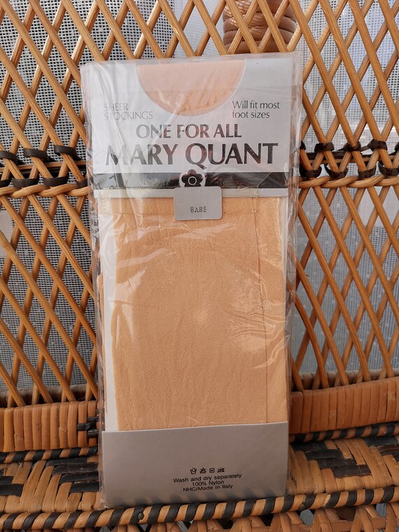 Deadstock Original 1980's Mary Quant Bare Nude Sheer Design Stockings - Mint Unused Condition - Only 8 pounds!