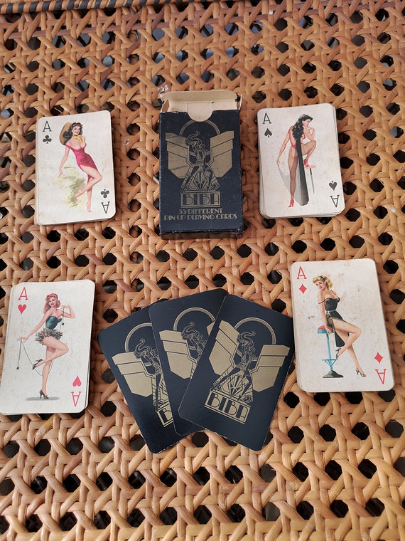 Original 1973 Biba Mistress Pin-up Full Box Of Playing Cards - Good Condition - Only 65 Pounds!