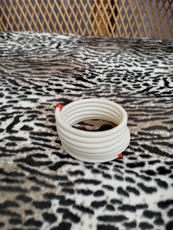 Original 1950's Deadstock Plastic Spiral Bracelet… - image 2