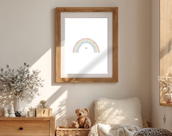 Over the Rainbow Lyrics Art Print, Rainbow Baby Poster