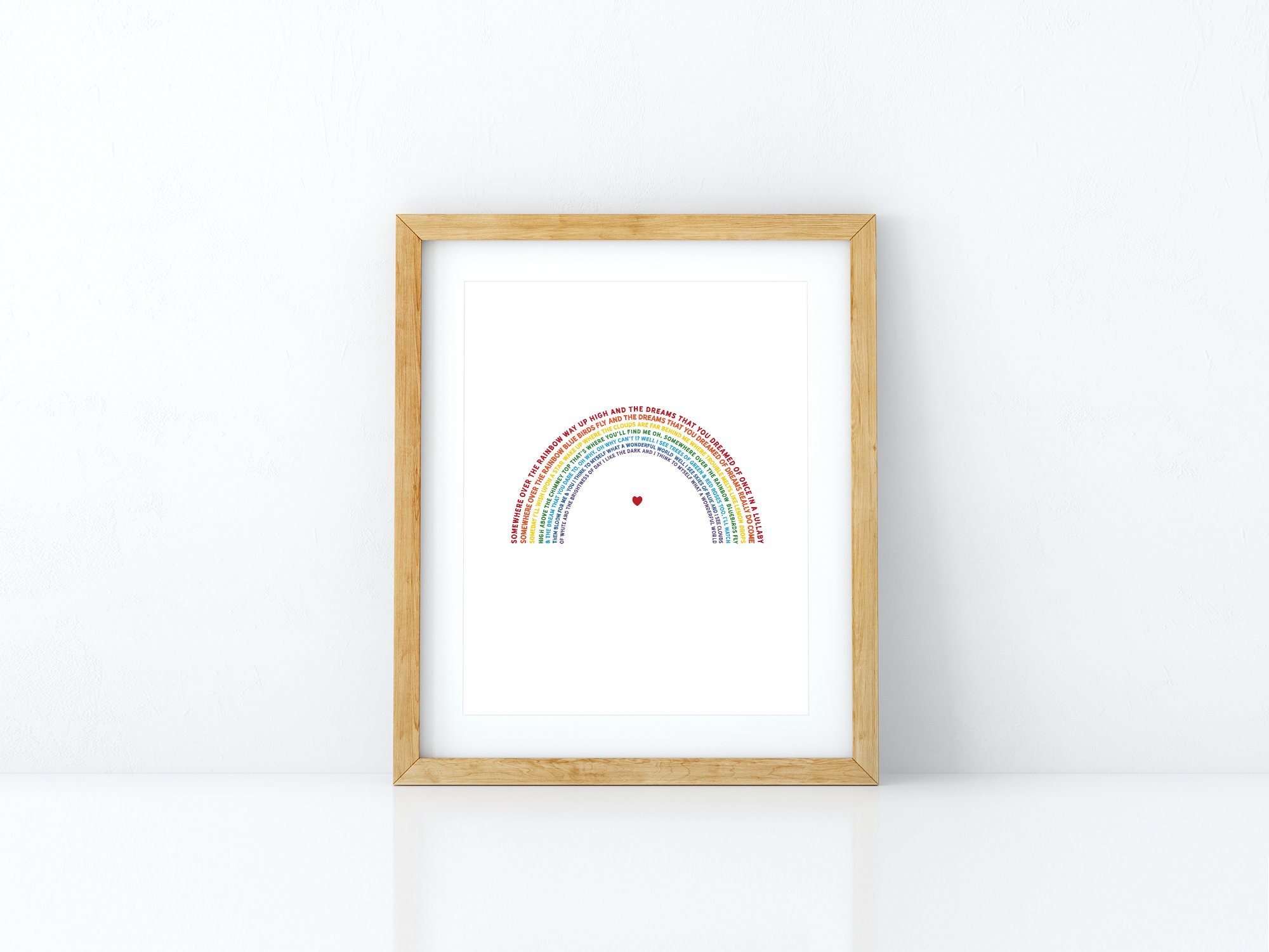 Over the Rainbow Wonderful World Wall Art Print Etsy