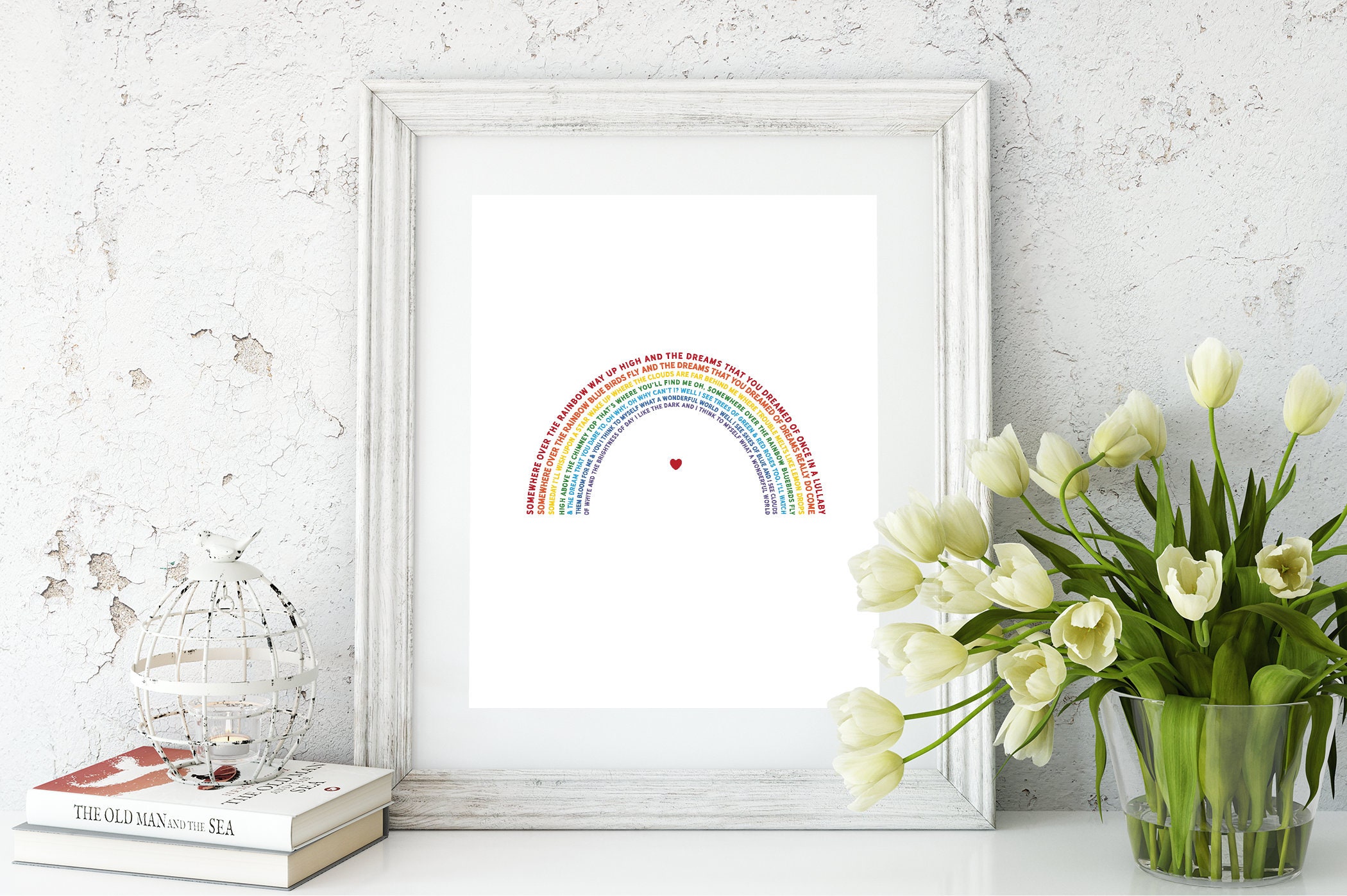 Over the Rainbow Wonderful World Wall Art Print Etsy