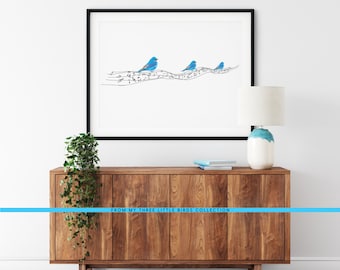 3 Little Birds Musical Note Print