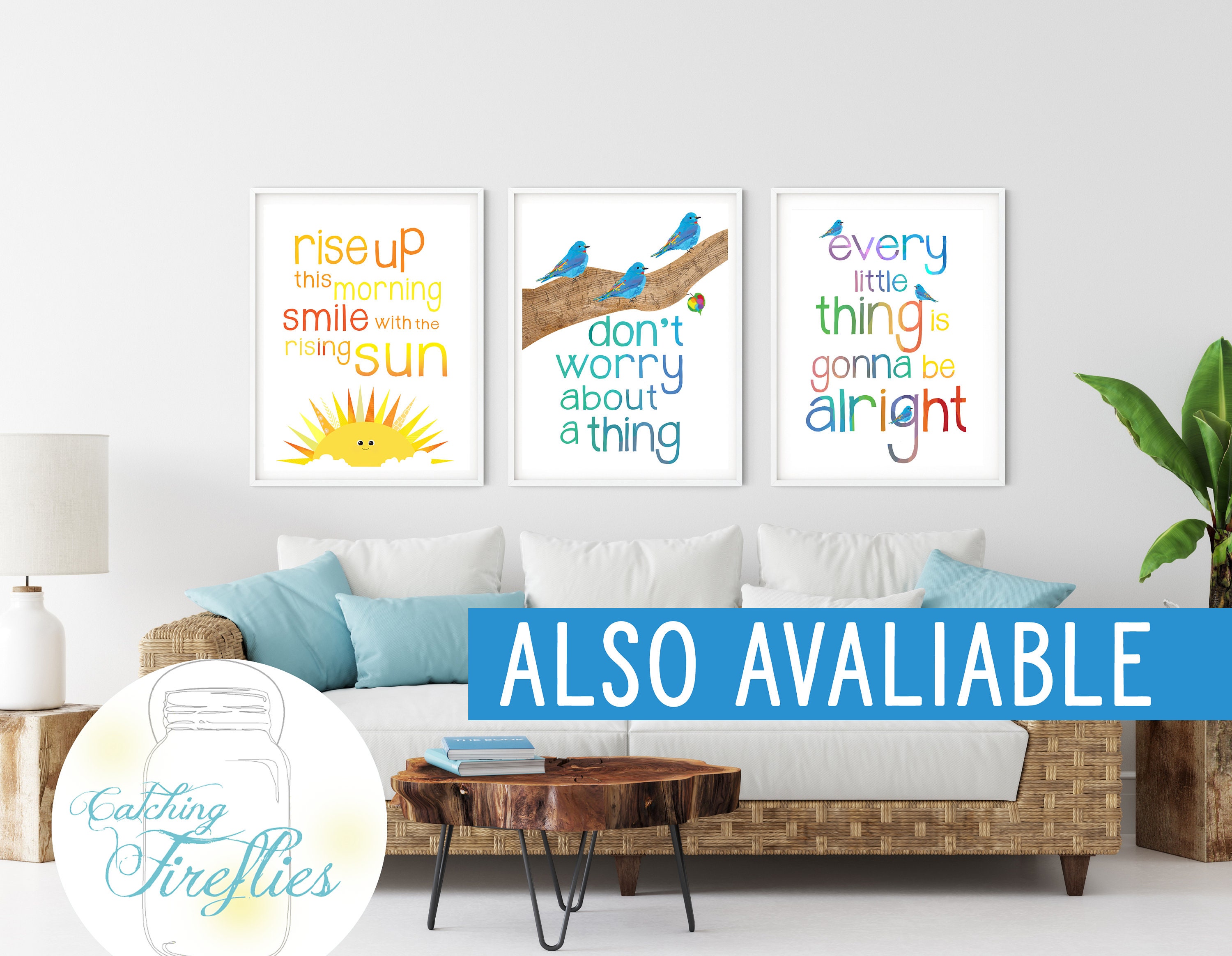 Over the Rainbow Wonderful World Wall Art Print Etsy