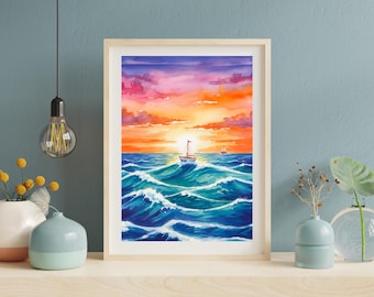 I'll sail the world to find you 16" x 20" Print "inspired by Bruno Mars Song"