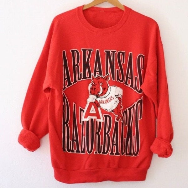 Vintage Arkansas Razorbacks Sweatshirt, University of Arkansas Shirt, UA Shirt, NCAA Baseball Football, Vintage Shirt, Unisex Shirt Sweater