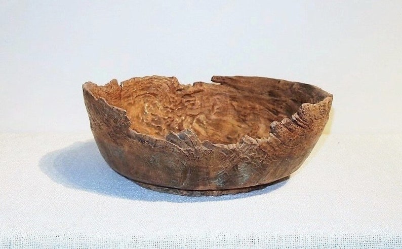 Old Rustic Wood Bowl image 1