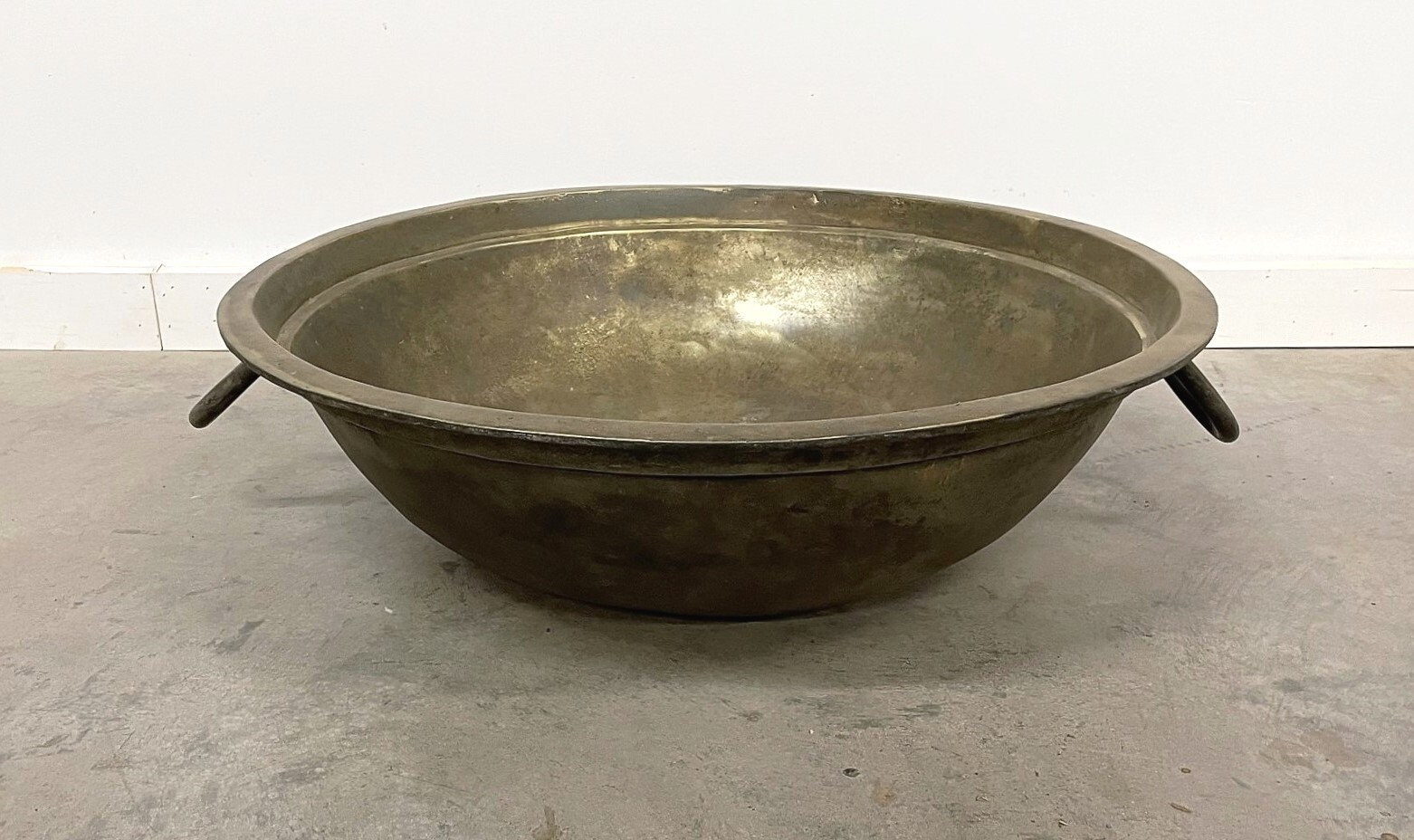 Large Antique Brass Sugar Kettle 1 Etsy