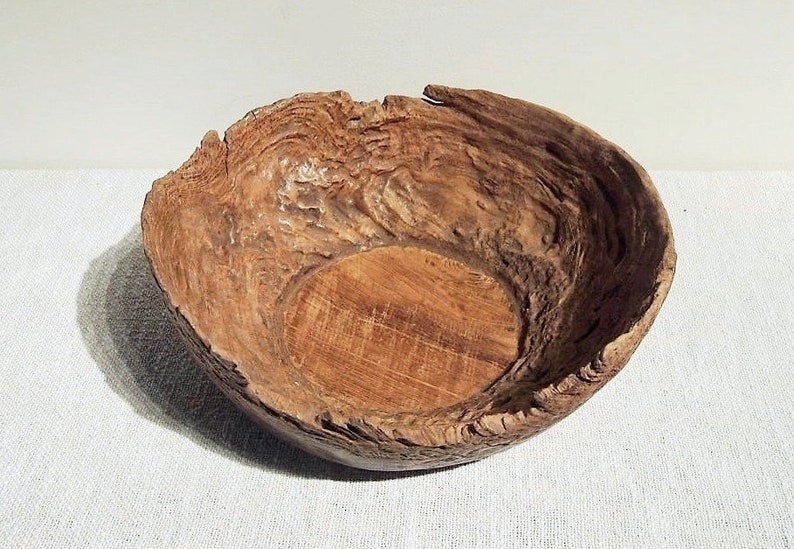 Old Rustic Wood Bowl image 5