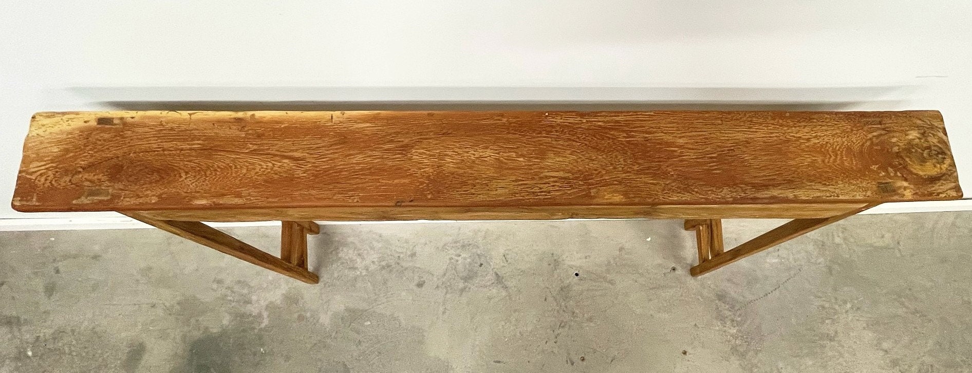 Picture of Slim Rustic Wood Console Table - Etsy