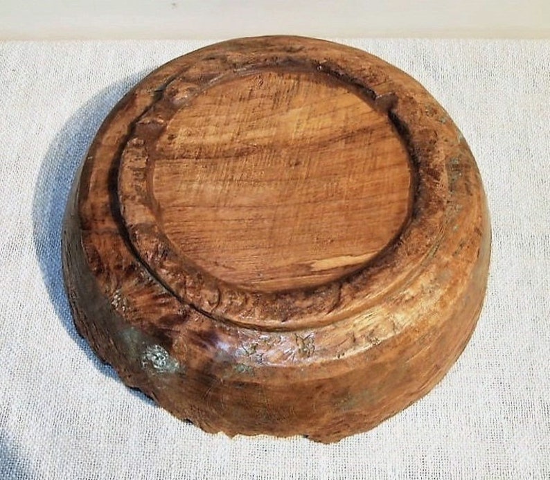 Old Rustic Wood Bowl image 7