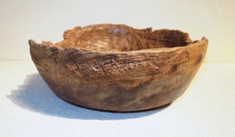 Old Rustic Wood Bowl image 2