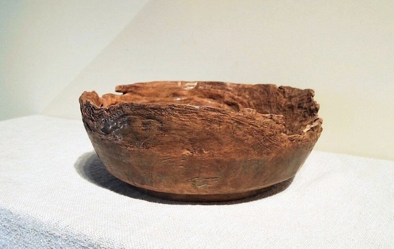 Old Rustic Wood Bowl image 8