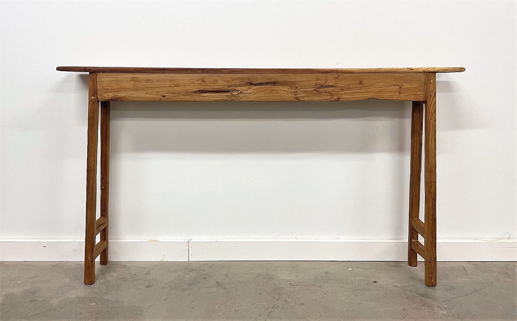 Image showcasing Slim Rustic Wood Console Table - Etsy