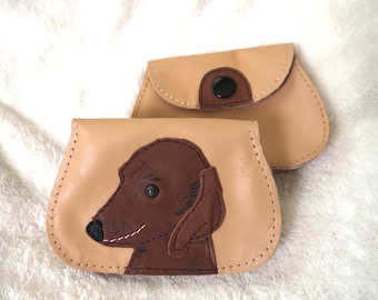 Dachshund Coin Purse #1, medium brown