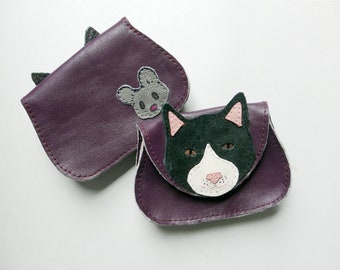 Black and White Cat Coin Purse