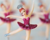 Ballerina Cake/Cupcake Toppers: Dark Pink