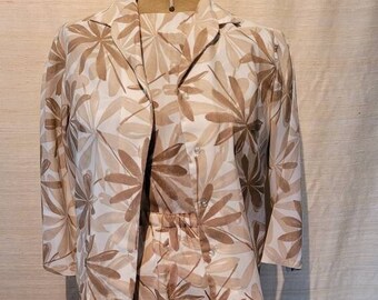 1950's Vintage Majastic Hawaiian Style Print Three Piece Outfit
