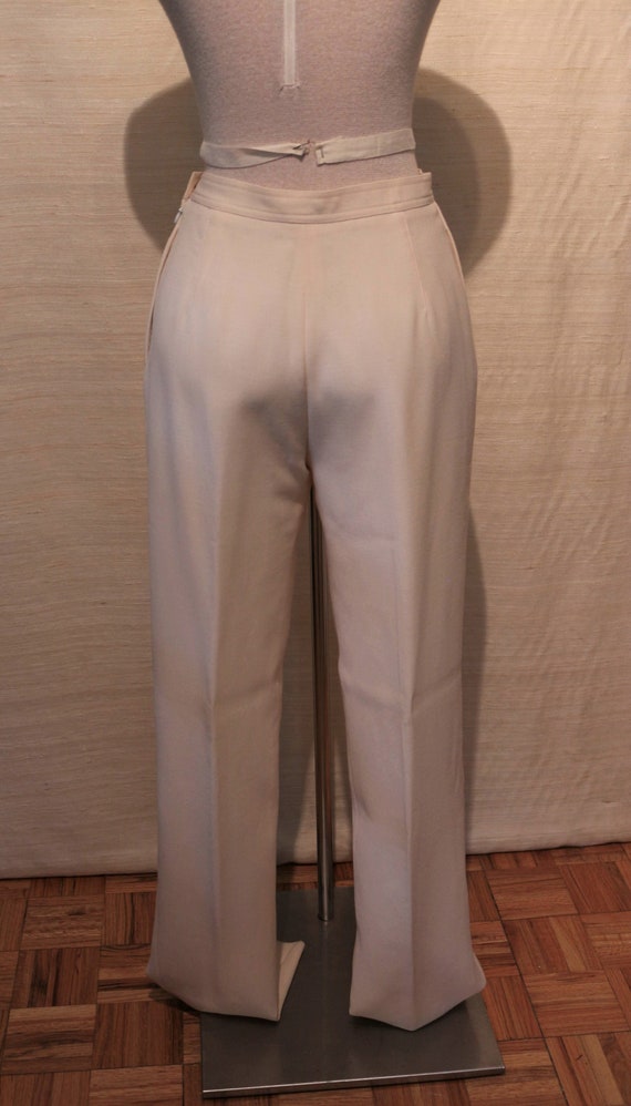 1980s Vintage Courrèges Cream Wool High Waisted P… - image 6