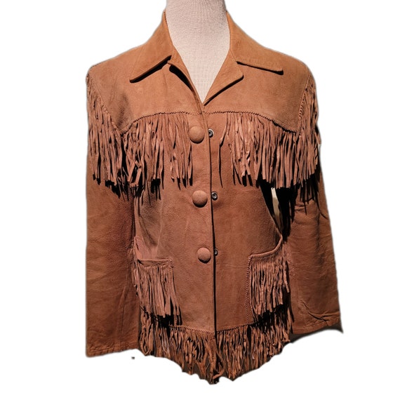 1960s Vintage Fringed Suede Leather Jacket - image 1