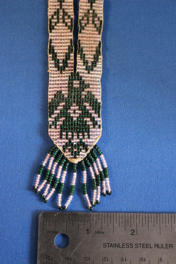 Loom Beaded Native American Thunderbird Necklace in P… Gem