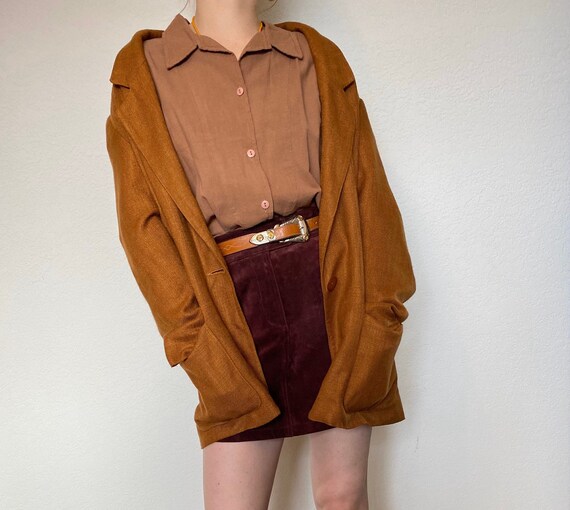 Vintage Linen Oversized Blazer